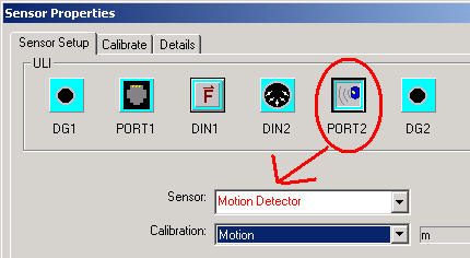 Setting up the Motion Detector